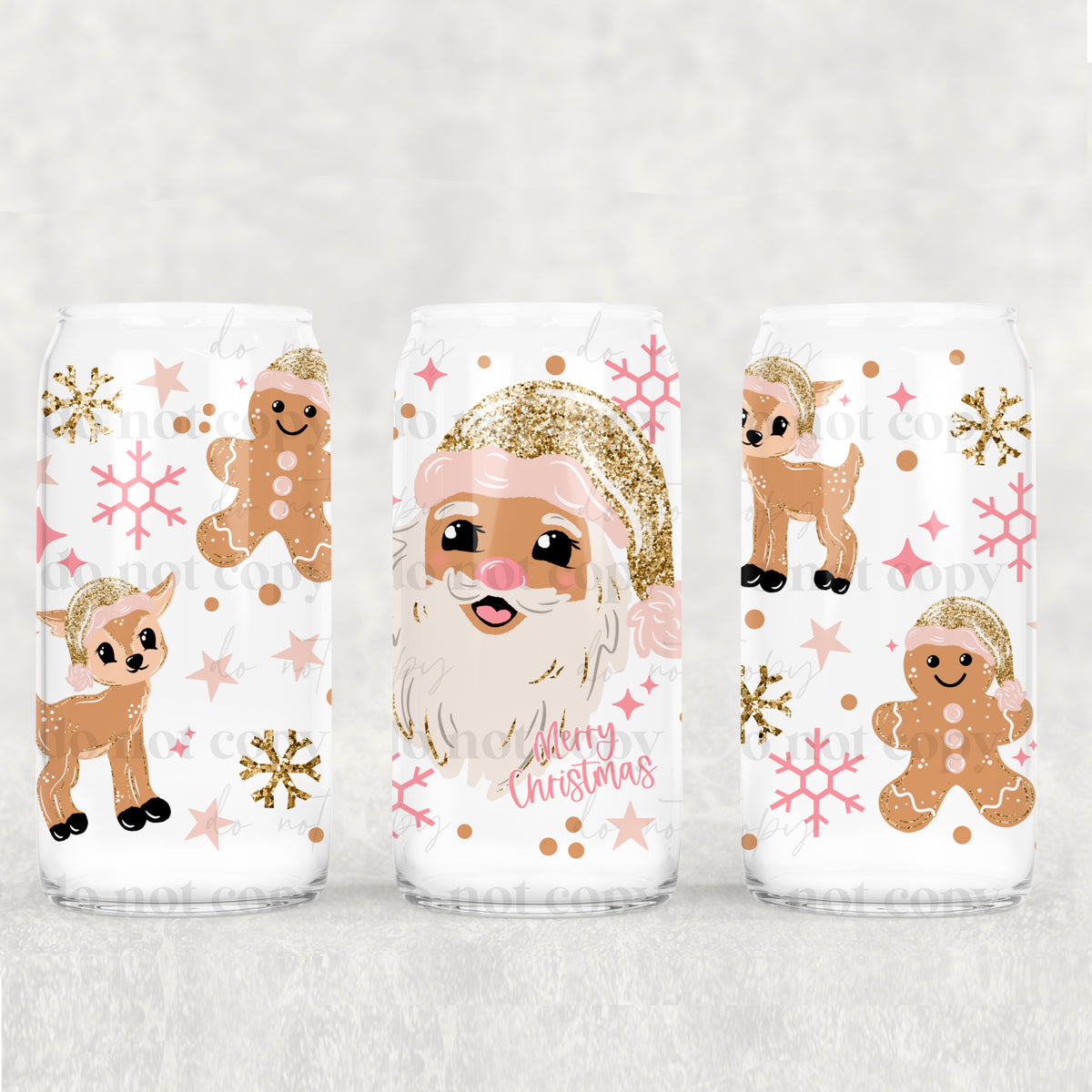 6120 santa with gold hat (CSC) UV DTF WRAP
