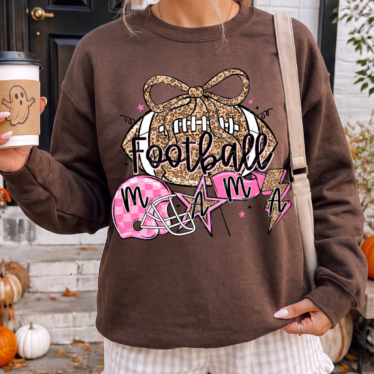 Football mama pink and leopard (SDD) DTF transfer