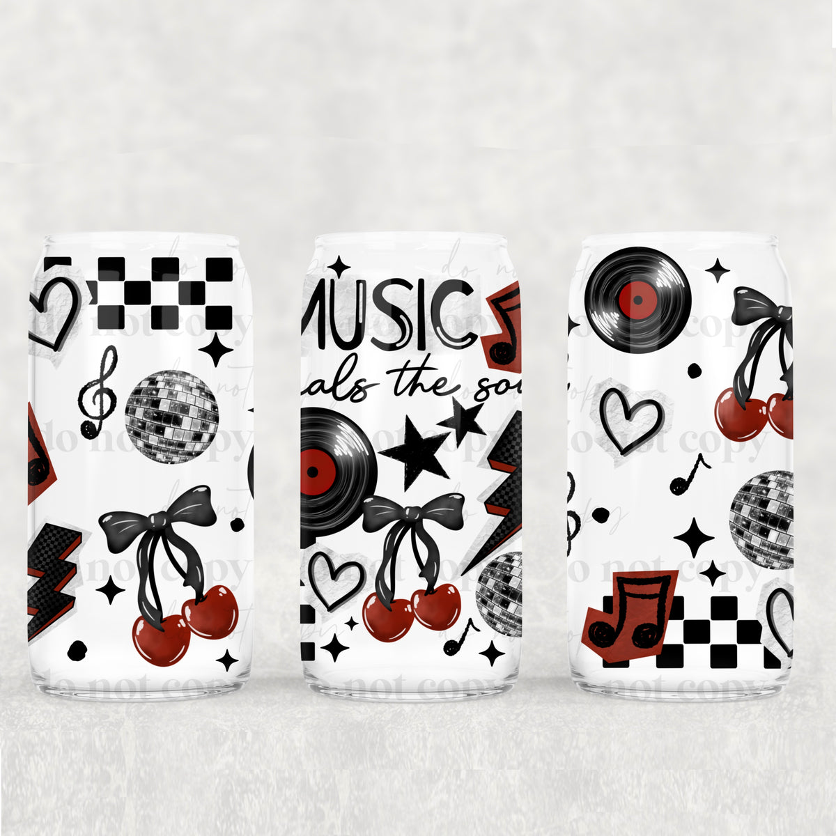 6157 music heals the soul (CSC) UV DTF WRAP