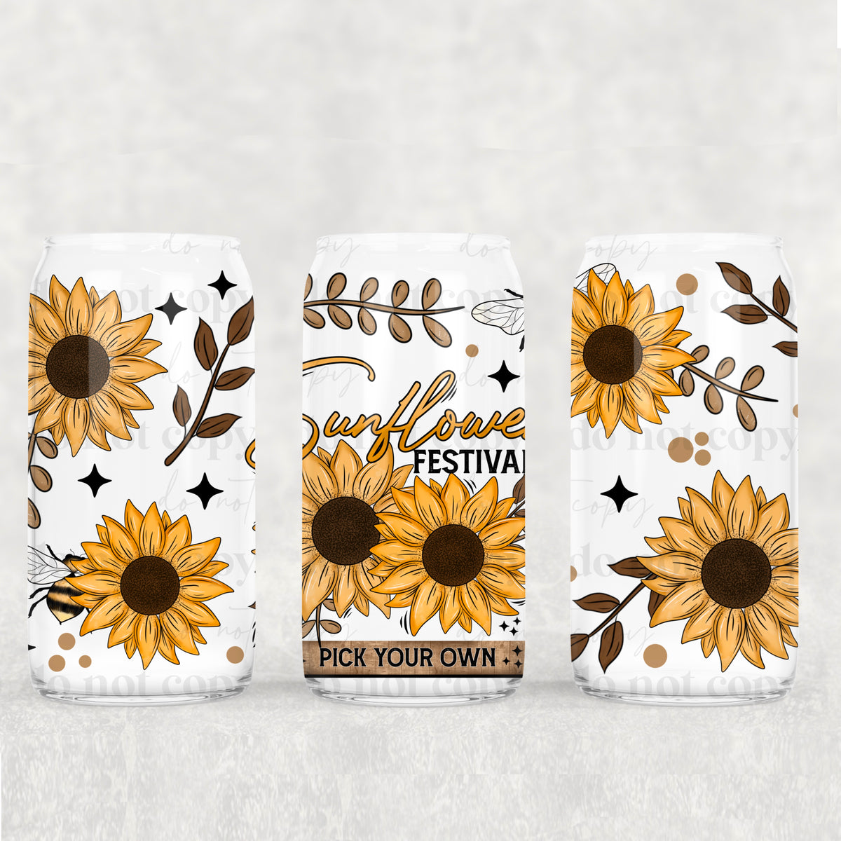 6159 sunflower festival (CSC) UV DTF WRAP