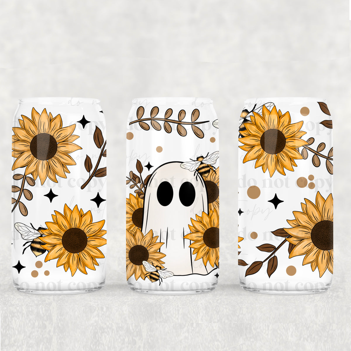 6160 ghosts with sunflower (CSC) UV DTF WRAP