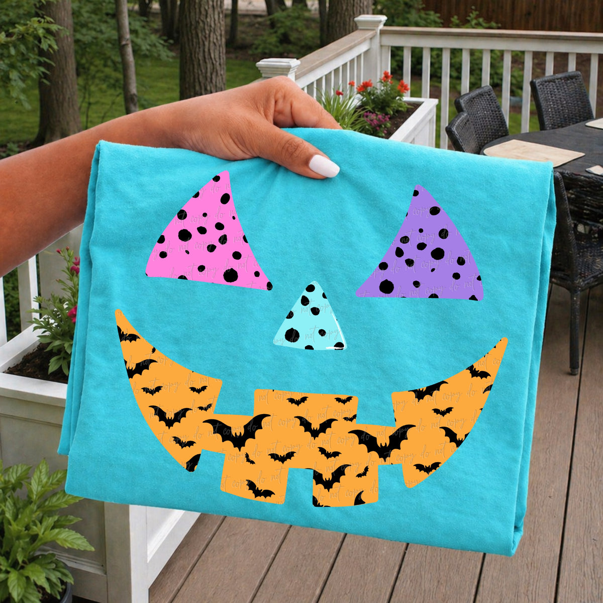 Colorful pumpkin face (virgo) DTF Transfer