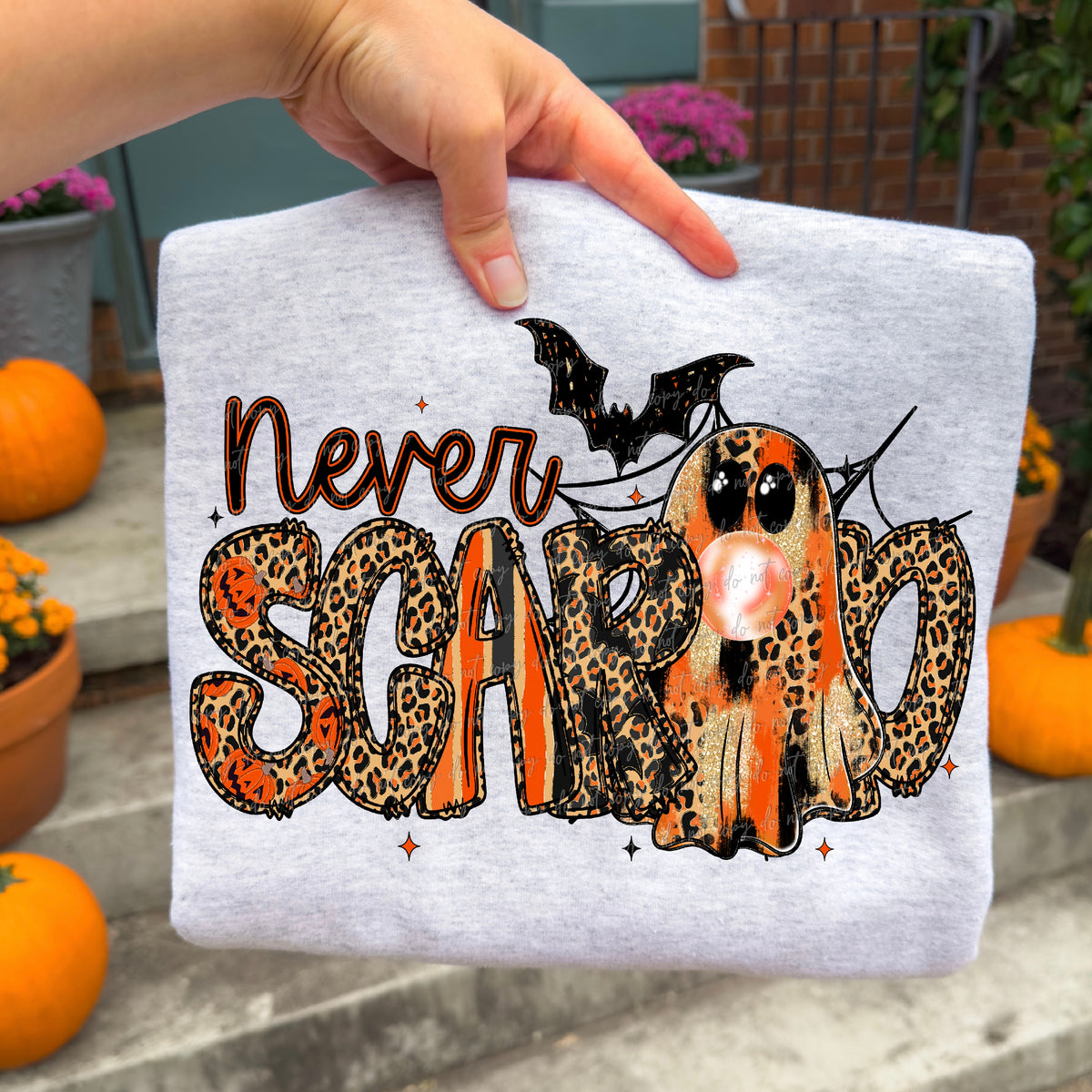 Never scared leopard ghost (Virgo) DTF Transfer