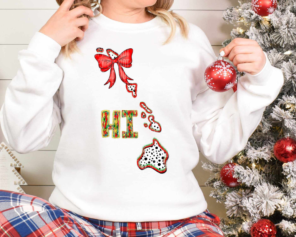 HI Christmas Dalmation State (Caplinger) DTF Transfer