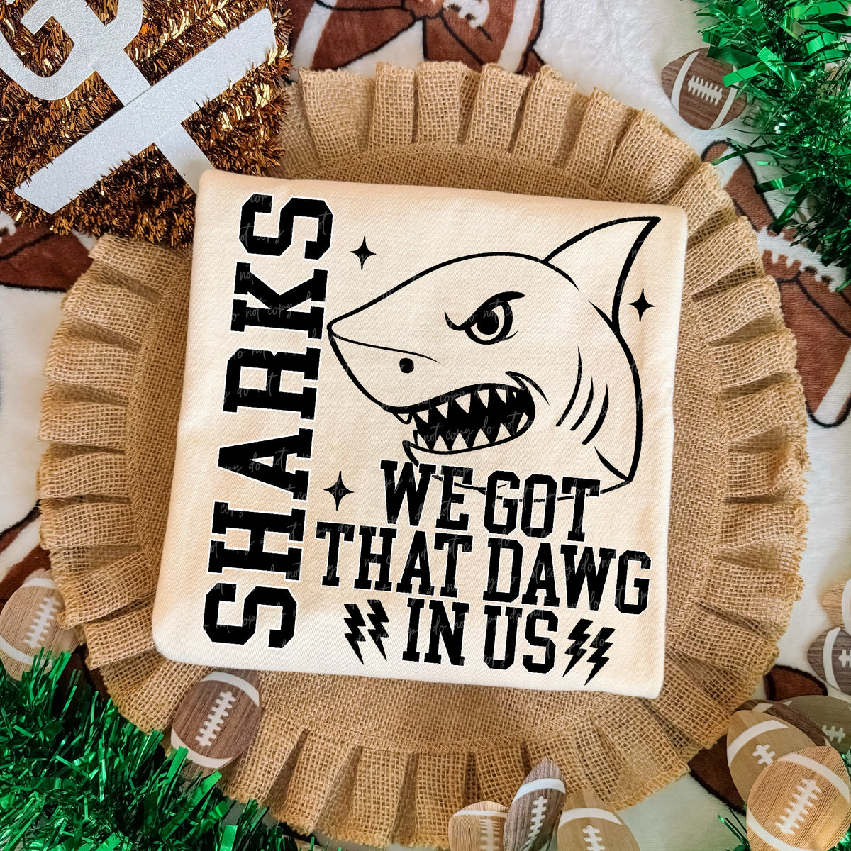 Sharks we got that dawg in us (Virgo) DTF Transfer