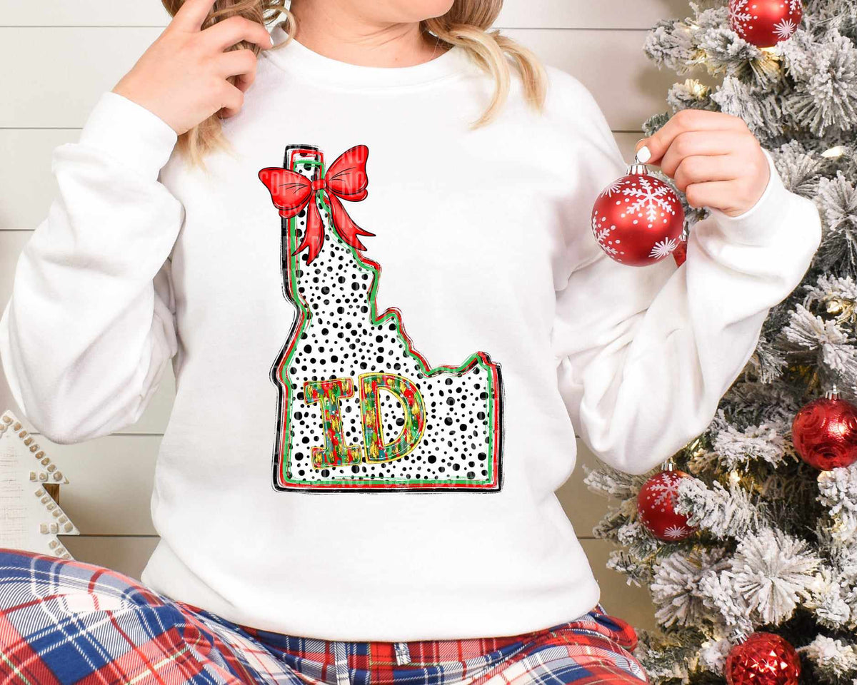 ID Christmas Dalmatian State (Caplinger) DTF Transfer