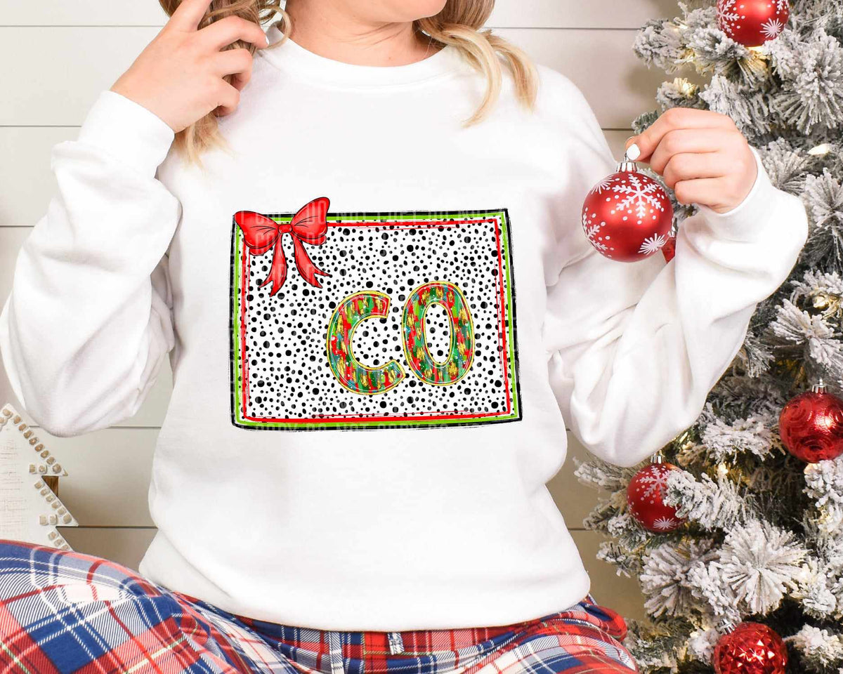 CO Christmas Dalmatian State (Caplinger) DTF Transfer