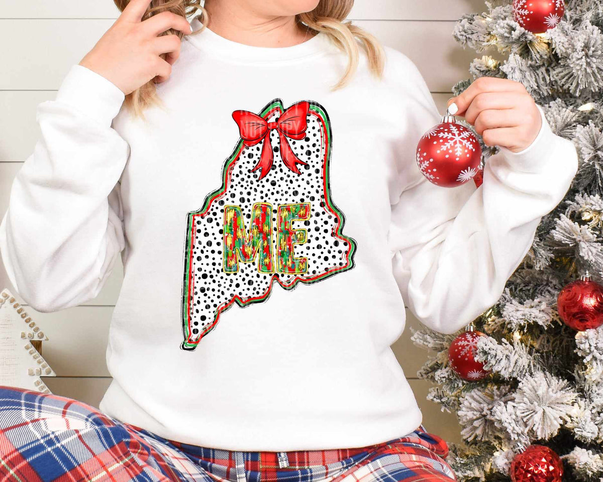 ME Christmas Dalmatian State (Caplinger) DTF Transfer