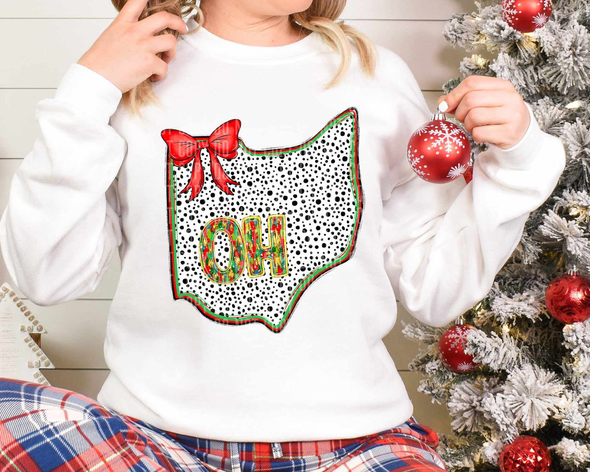 OH Christmas Dalmatian State (Caplinger) DTF Transfer