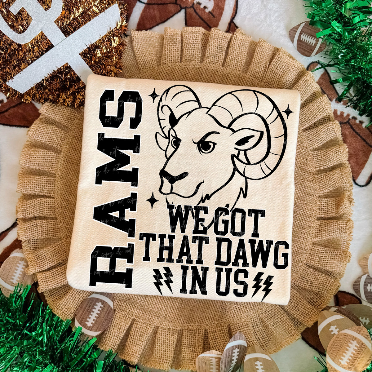 Rams we got that dawg in us (Virgo) DTF Transfer
