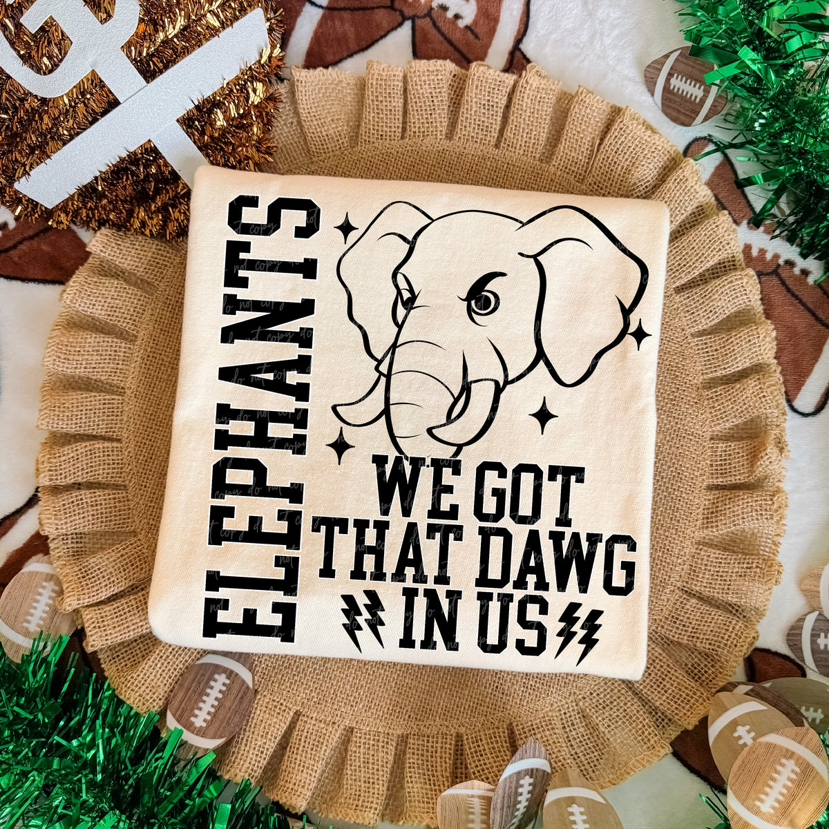Elephants we got that dawg in us (Virgo) DTF Transfer