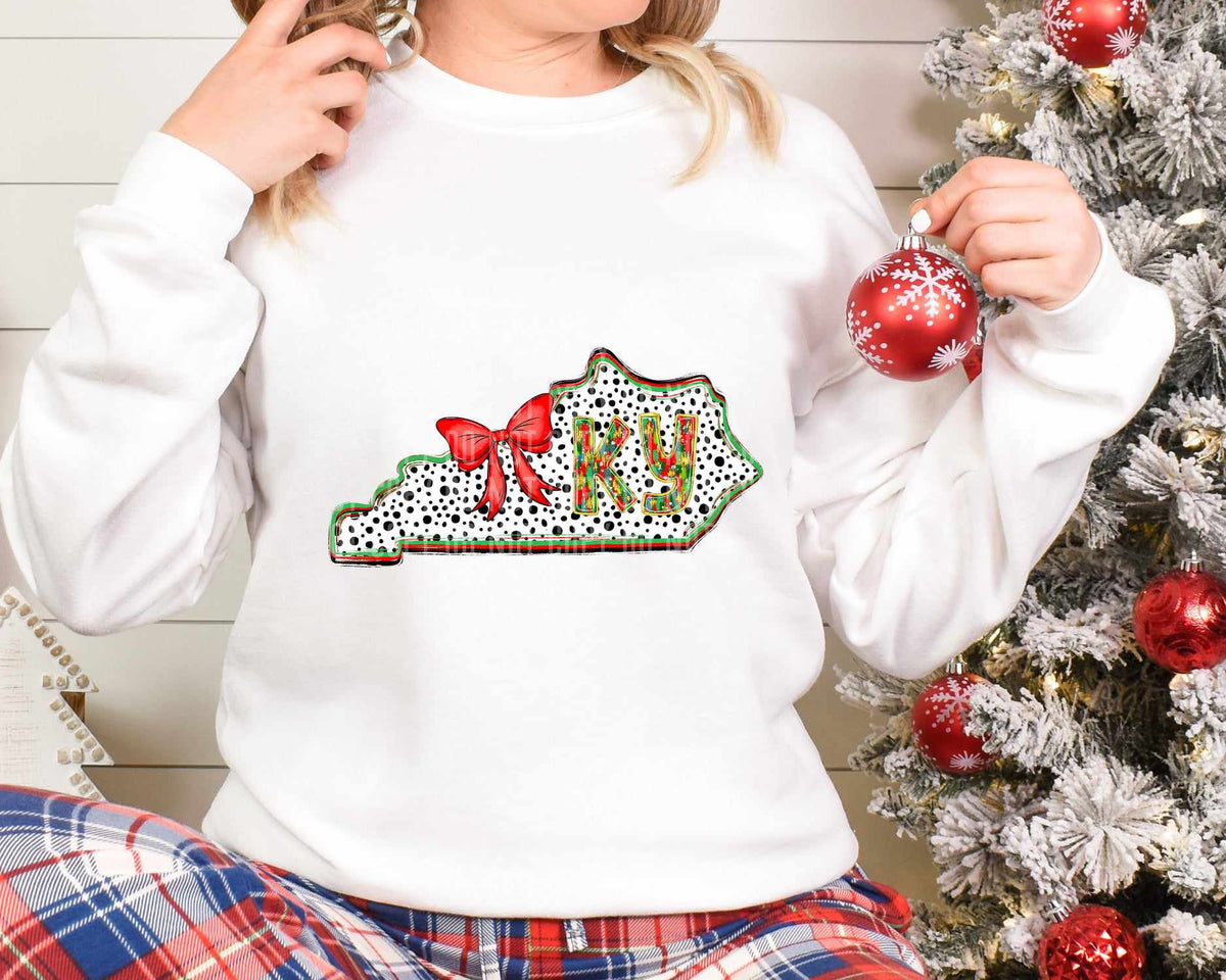 KY Christmas Dalmatian State (Caplinger) DTF Transfer