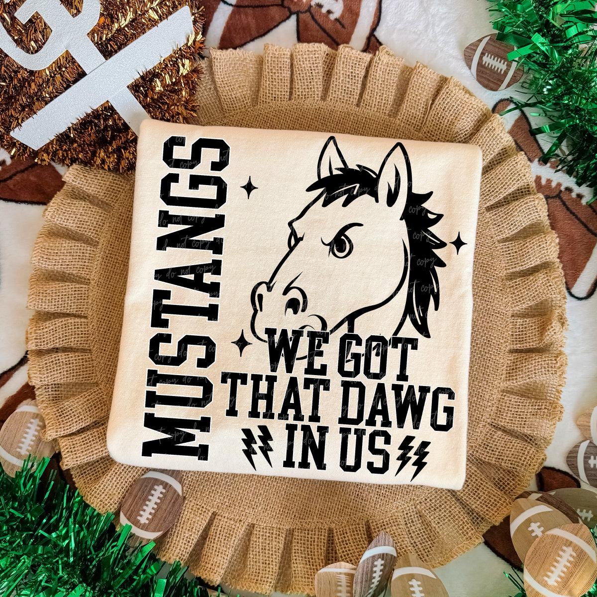Mustangs we got that dawg in us (Virgo) DTF Transfer