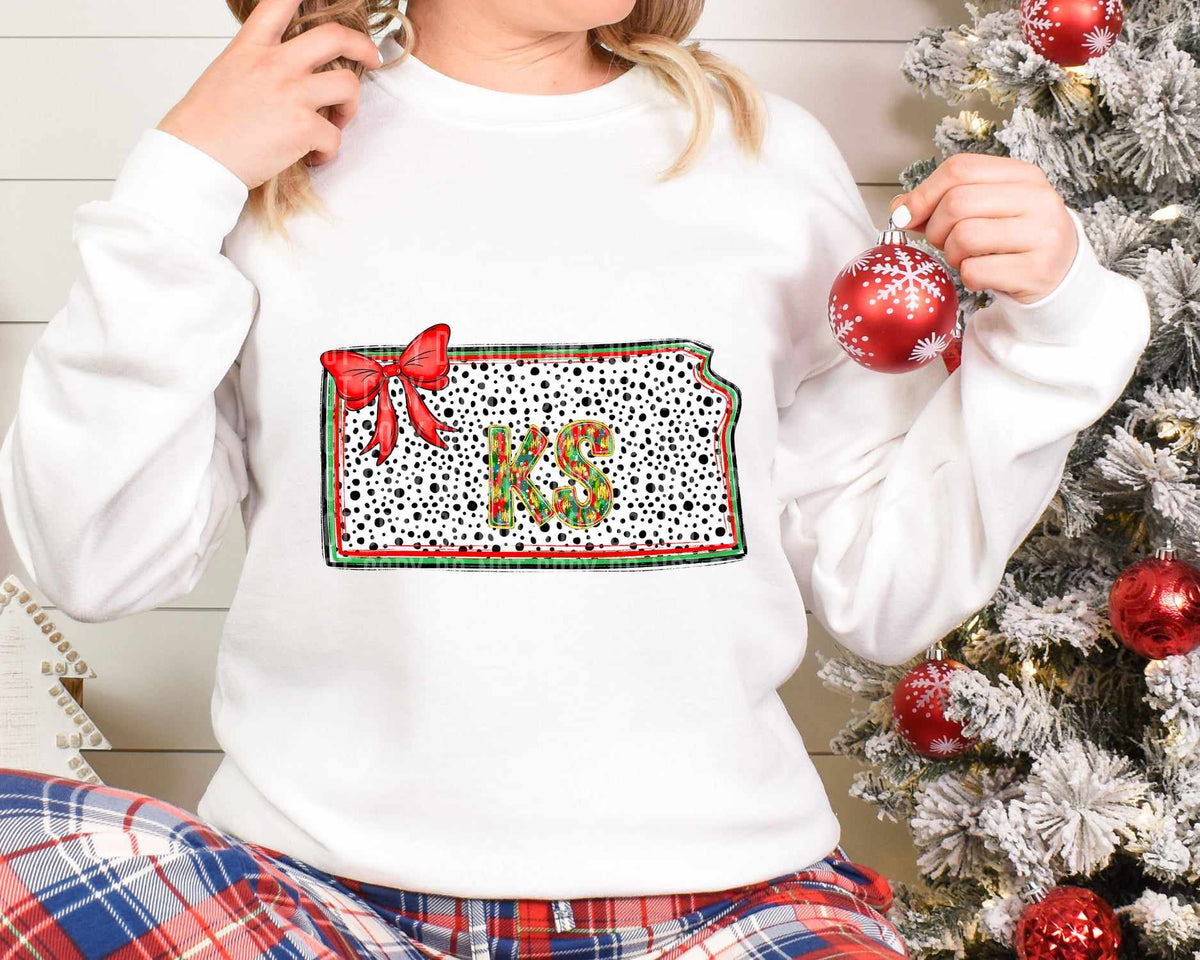 KS Christmas Dalmatian State (Caplinger) DTF Transfer