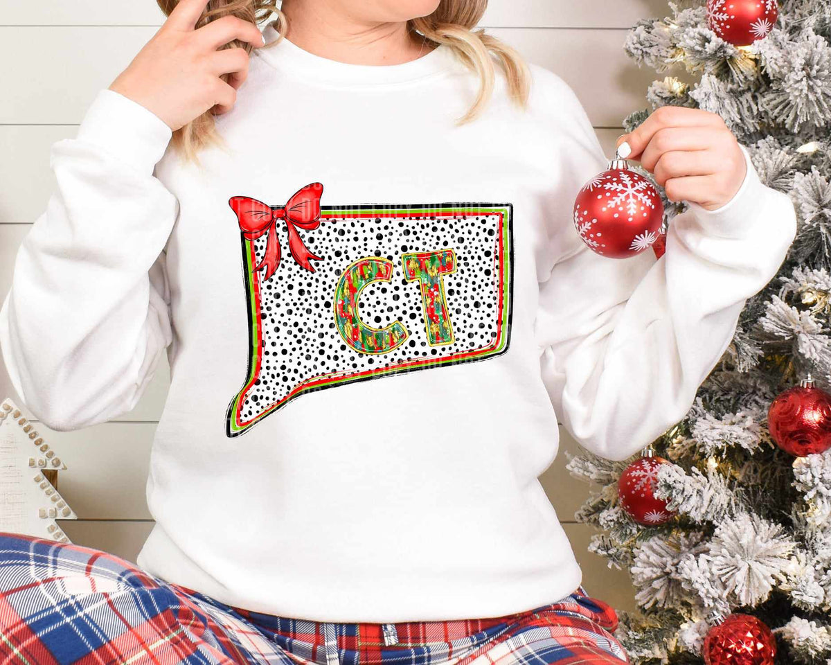 CT Christmas Dalmatian State (Caplinger) DTF Transfer