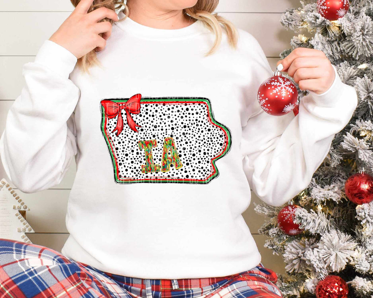 IA Christmas Dalmatian State (Caplinger) DTF Transfer