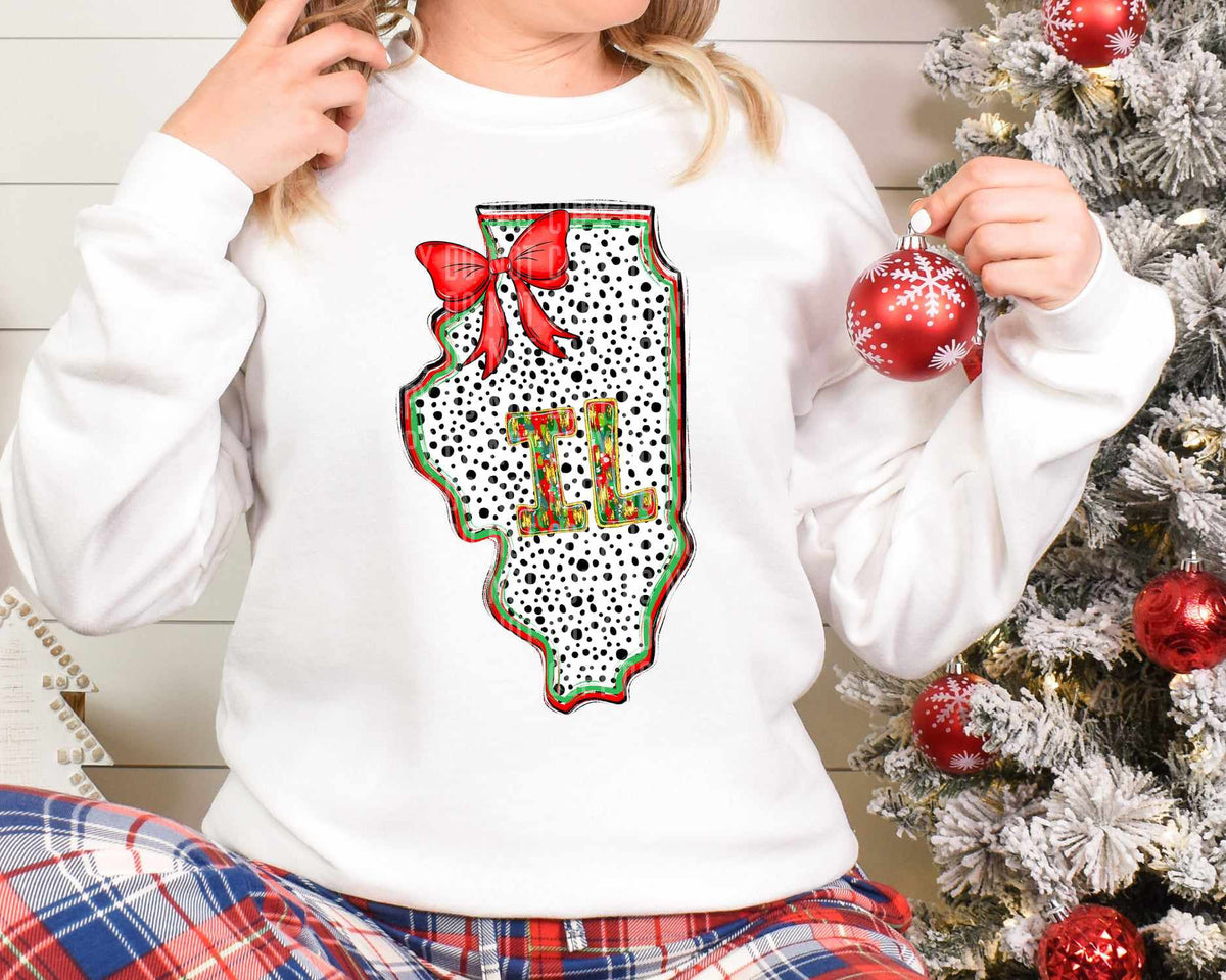 IL Christmas Dalmatian State (Caplinger) DTF Transfer