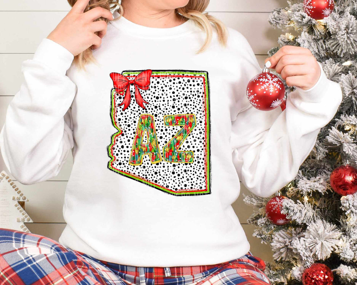 AZ Christmas Dalmatian State (Caplinger) DTF Transfer