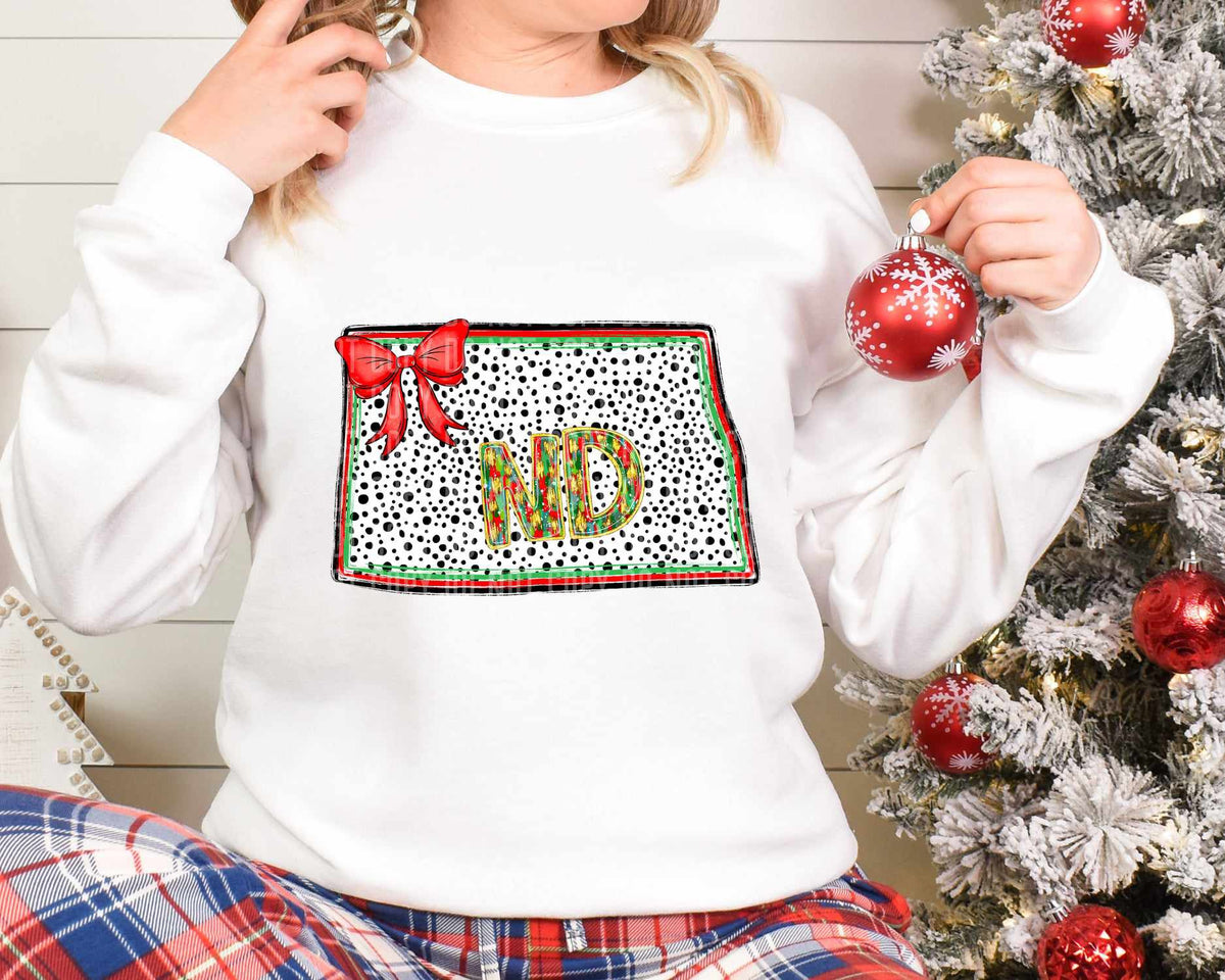 ND Christmas Dalmatian State (Caplinger) DTF Transfer