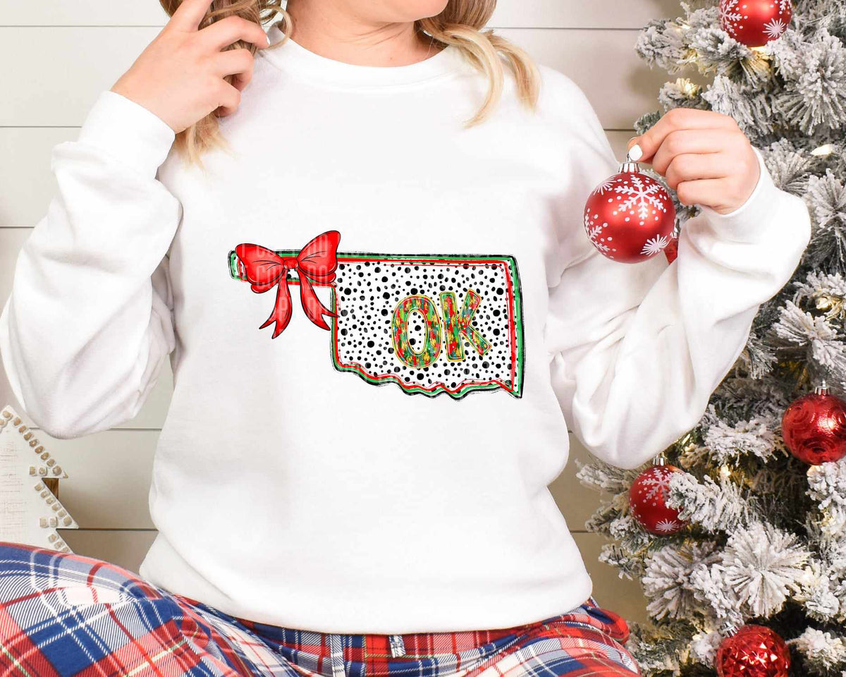 OK Christmas Dalmatian State (Caplinger) DTF Transfer