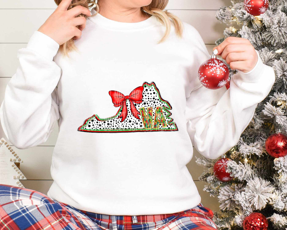 VA Christmas Dalmatian State (Caplinger) DTF Transfer