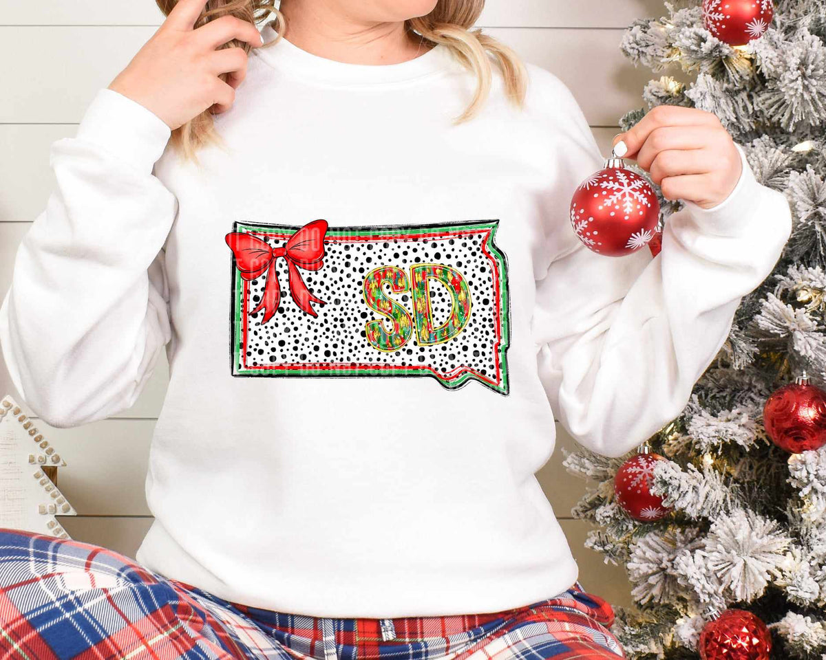 SD Christmas Dalmatian State (Caplinger) DTF Transfer