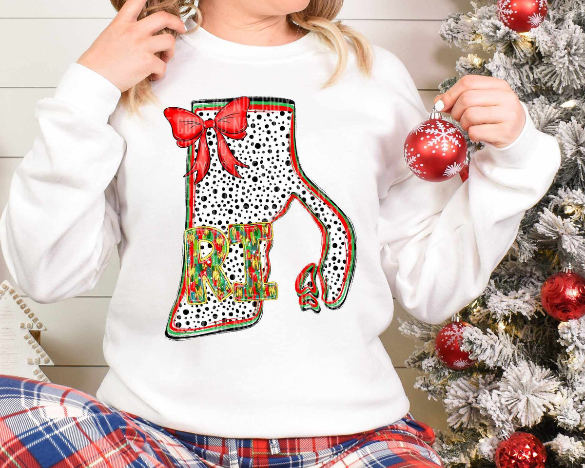 RI Christmas Dalmatian State (Caplinger) DTF Transfer