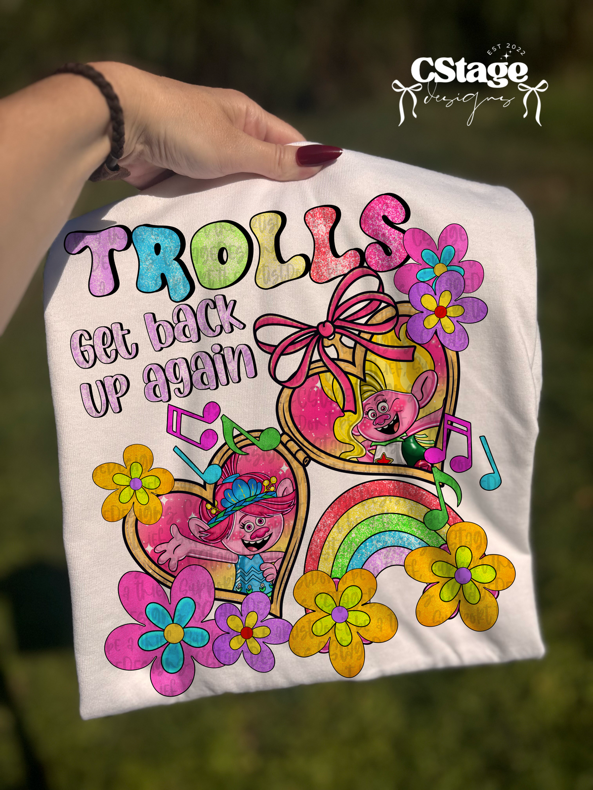 Colorful dolls heart locket (CSTAGE) DTF Transfer