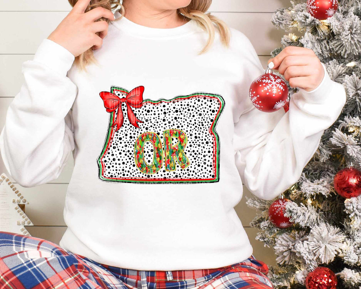 OR Christmas Dalmatian State (Caplinger) DTF Transfer