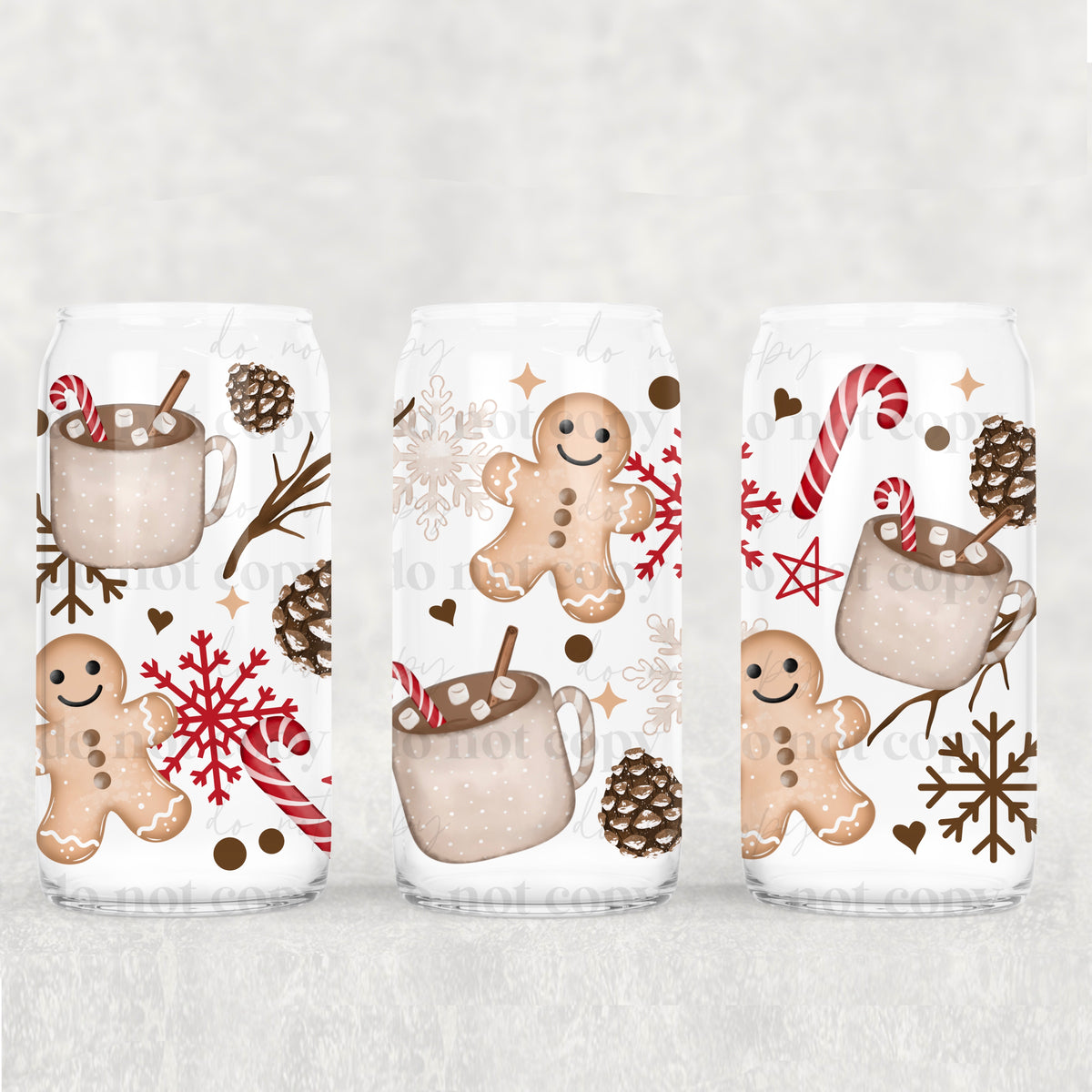 6358 ginger bread collage (CSC) UV DTF WRAP