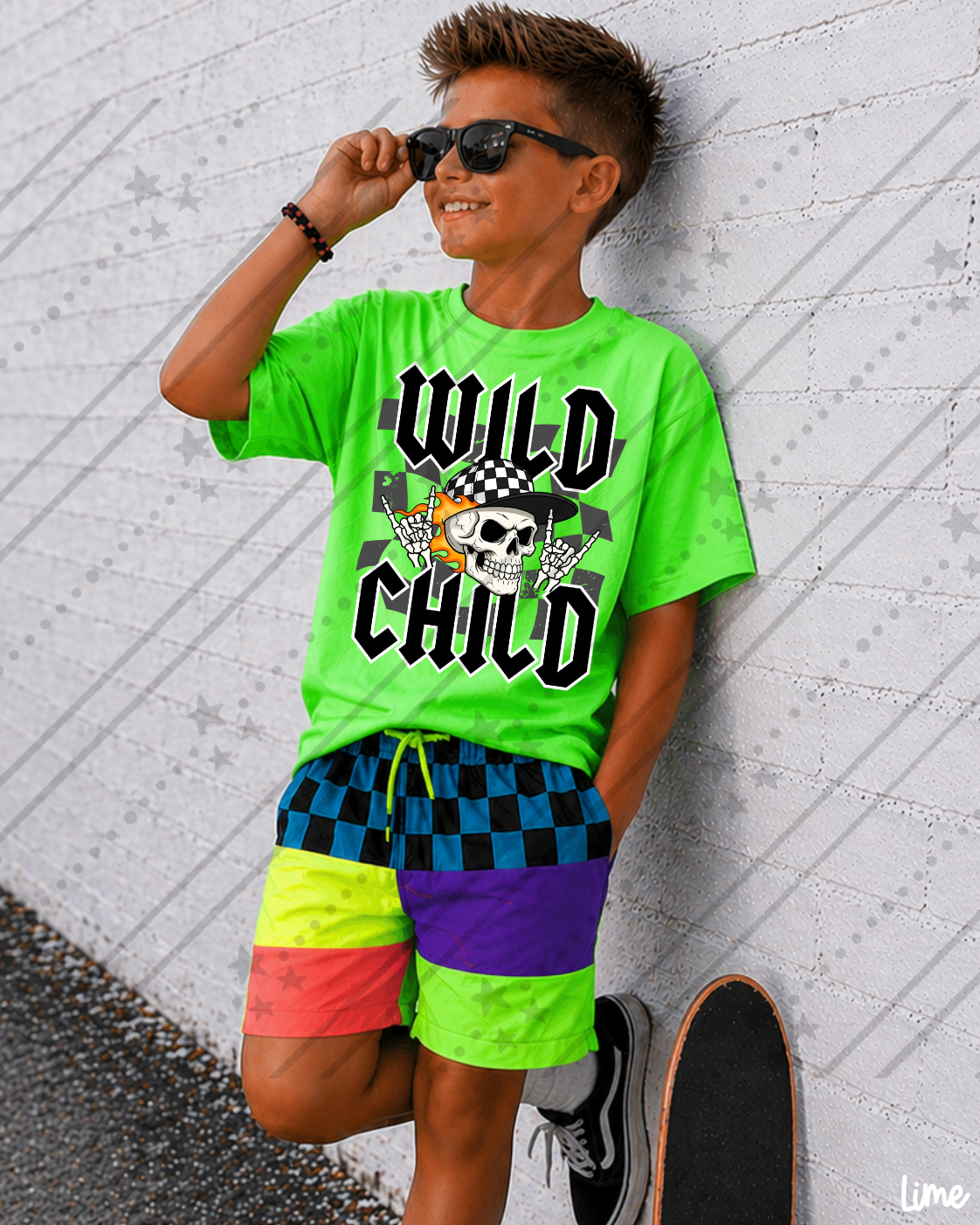Wild child skull (Carter) DTF Transfer