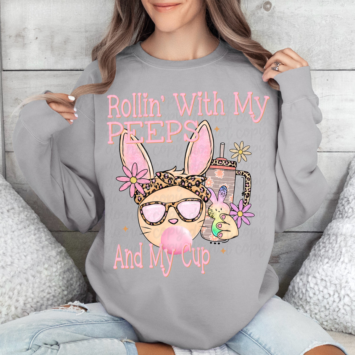 Rollin wuth my peeps and my cup (VIRGO) 34642 DTF transfer