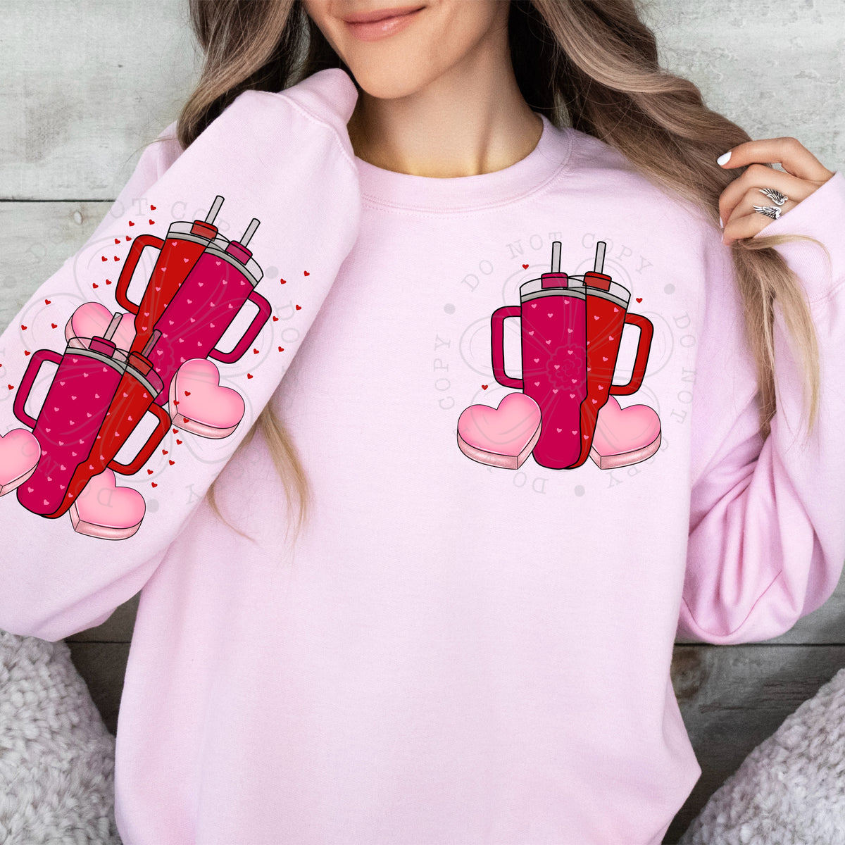 Heart cups 2 CHOOSE SIZE  (VIRGO) 34588 DTF transfer