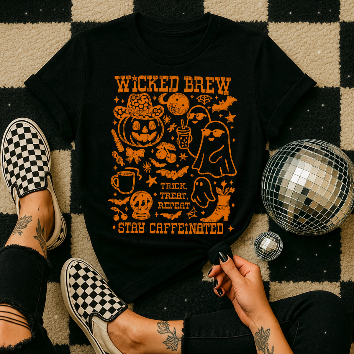 Wicked brew collage ORANGE (MMD) 109701 DTF transfer