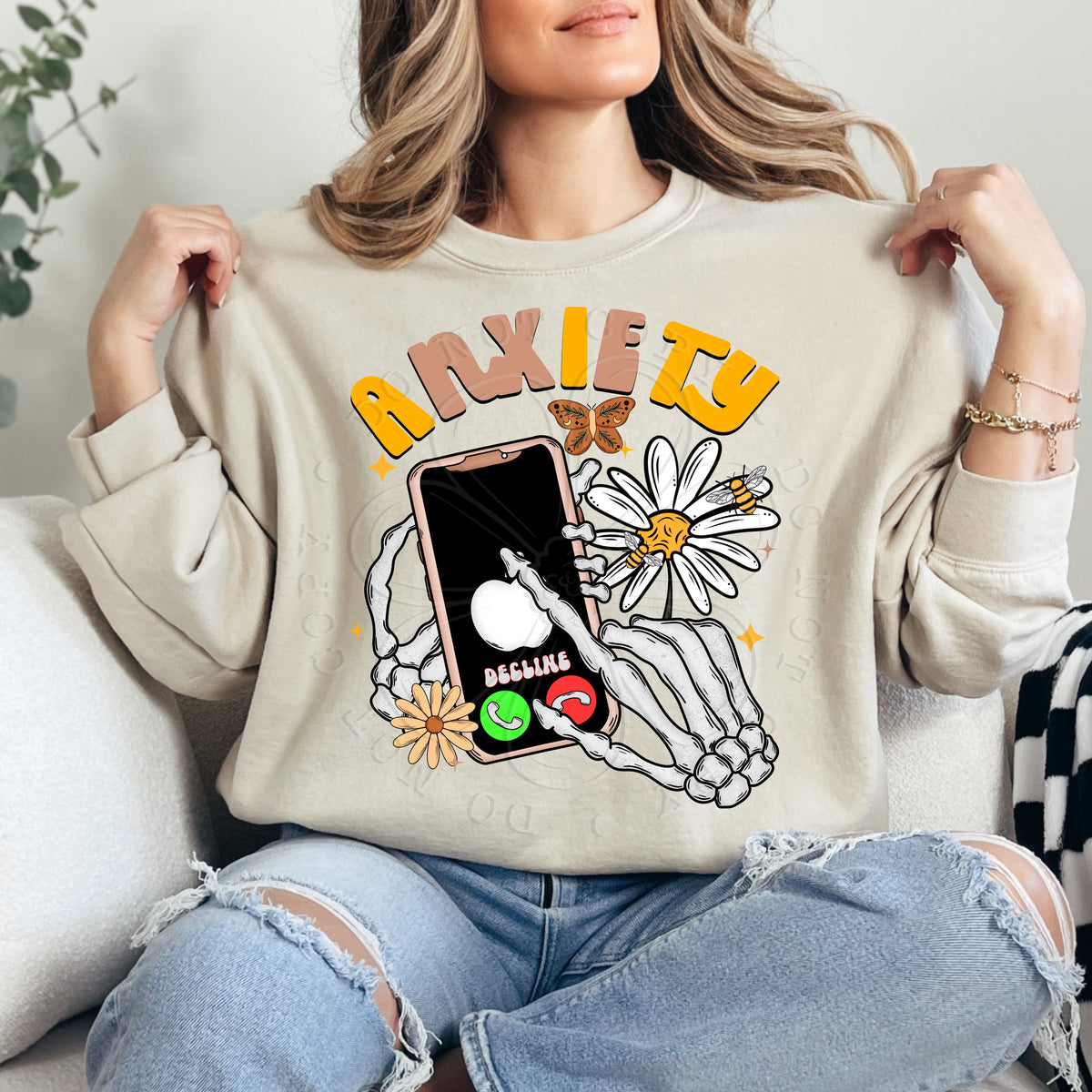Anxiety calling 34525 DTF transfer
