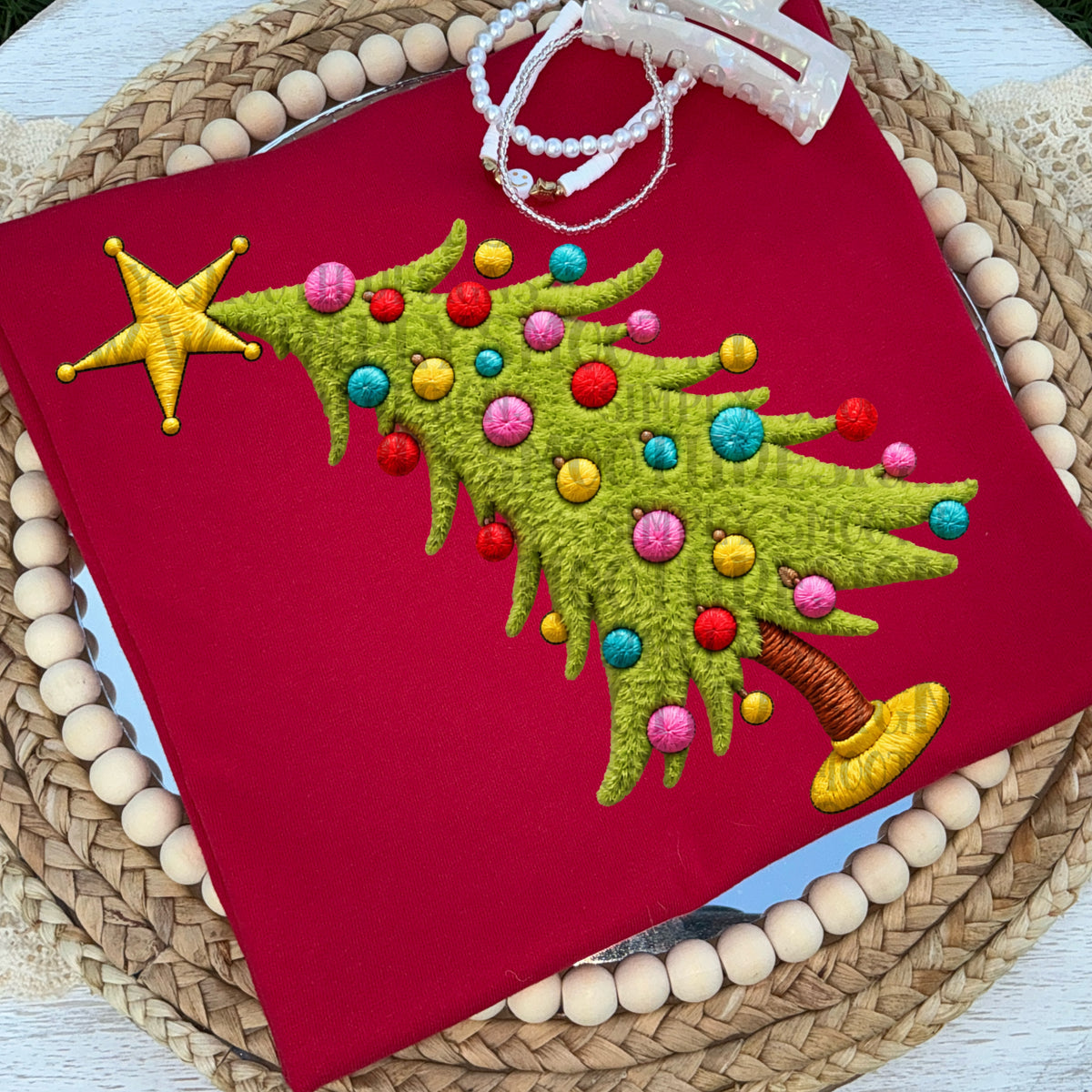 G man tree faux embroidery (SSD) DTF Transfer