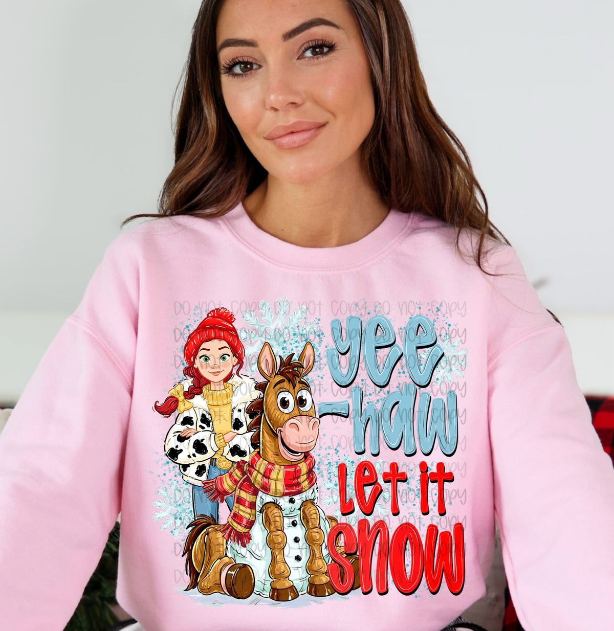 Yee-haw let it snow cowgirl (SSD) DTF Transfer
