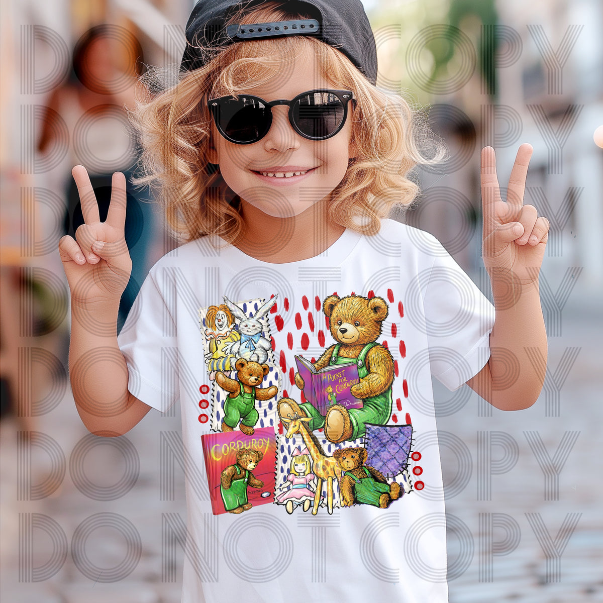 Bear Storytime NO bow (Renewed) DTF Transfer