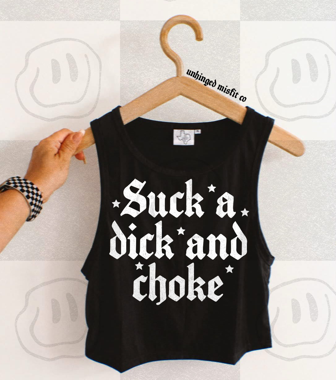Suck a dick and choke WHITE (Unhinged) DTF Transfer
