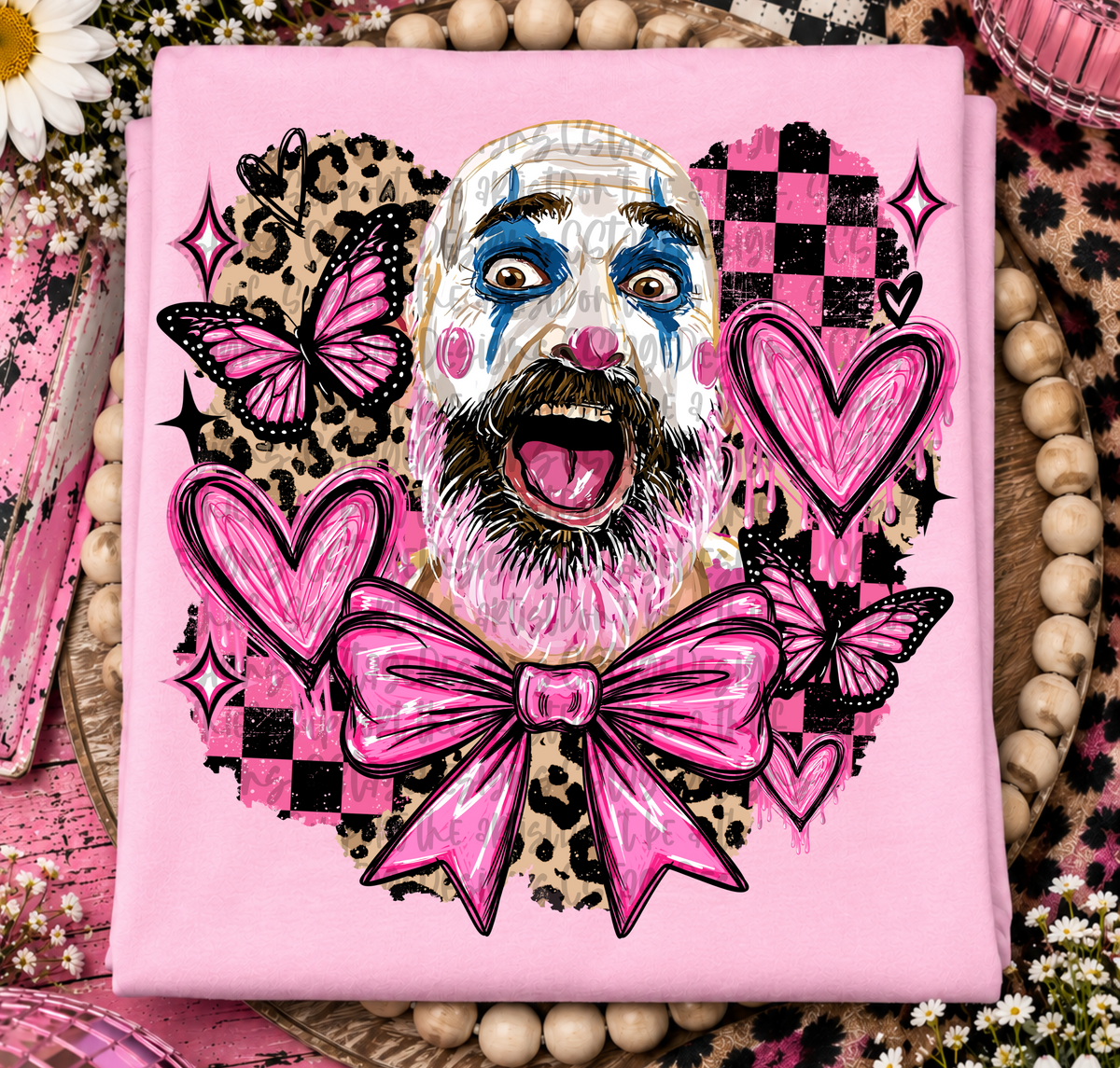 Clown pink grunge horror (Cstage) DTF Transfer