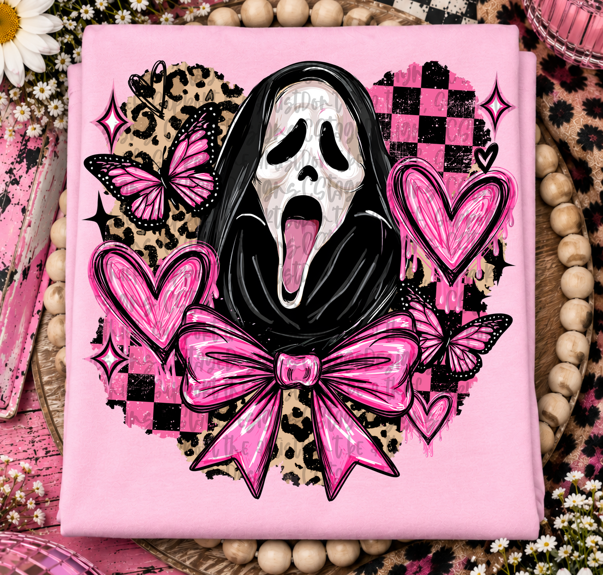 GF pink grunge horror (Cstage) DTF Transfer