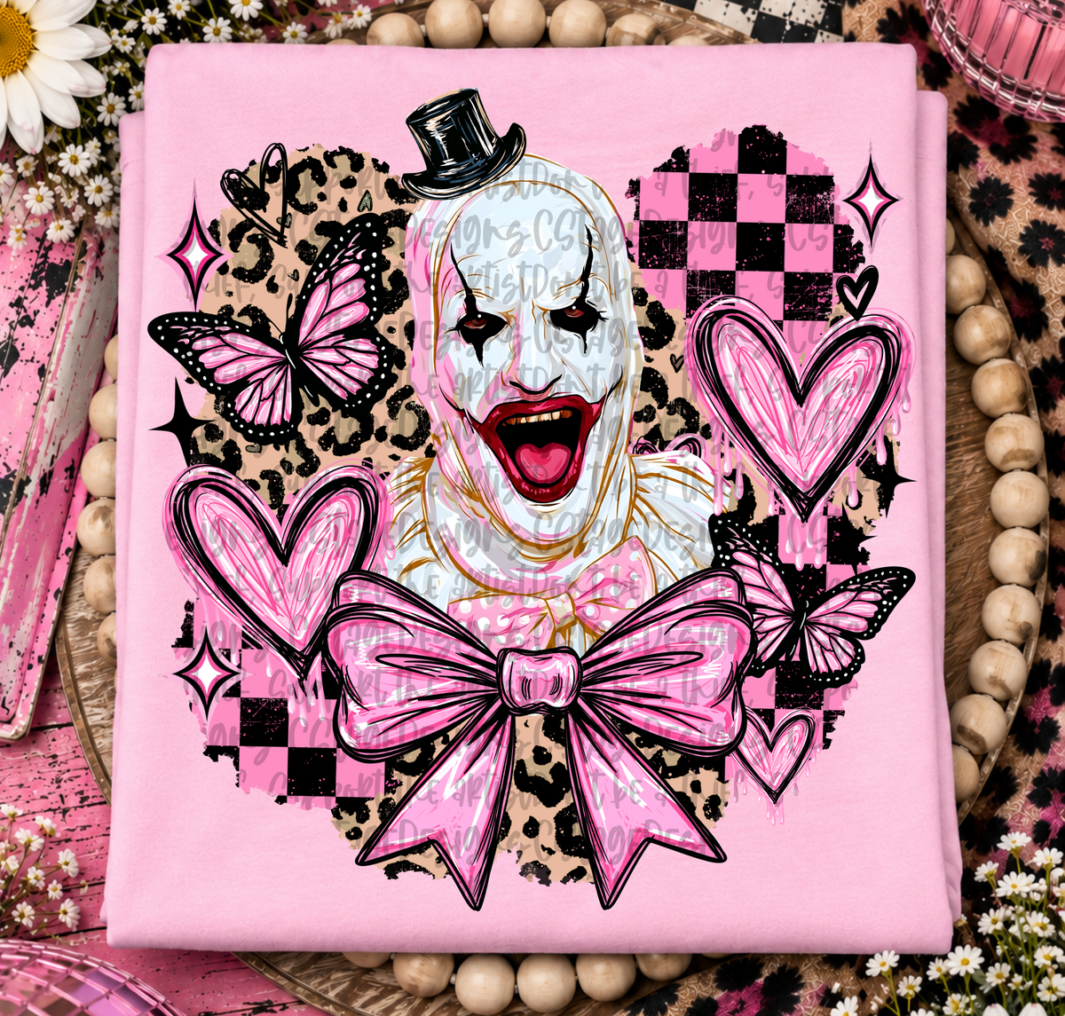 Art pink grunge horror (Cstage) DTF Transfer