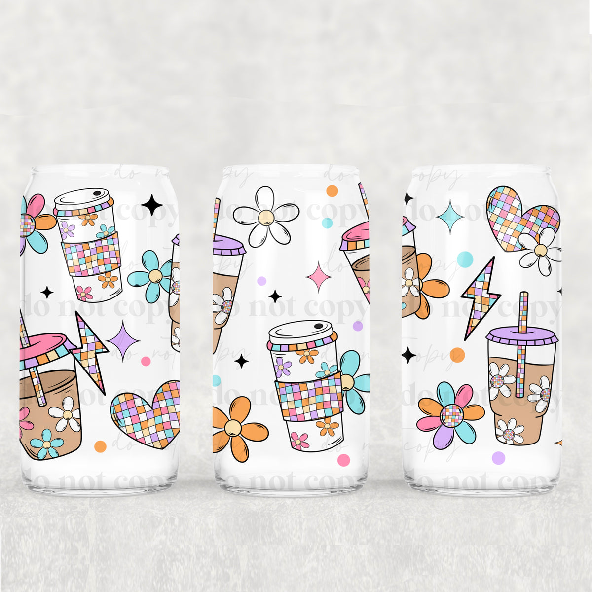 6610 colorful coffees (CSC) UV DTF WRAP