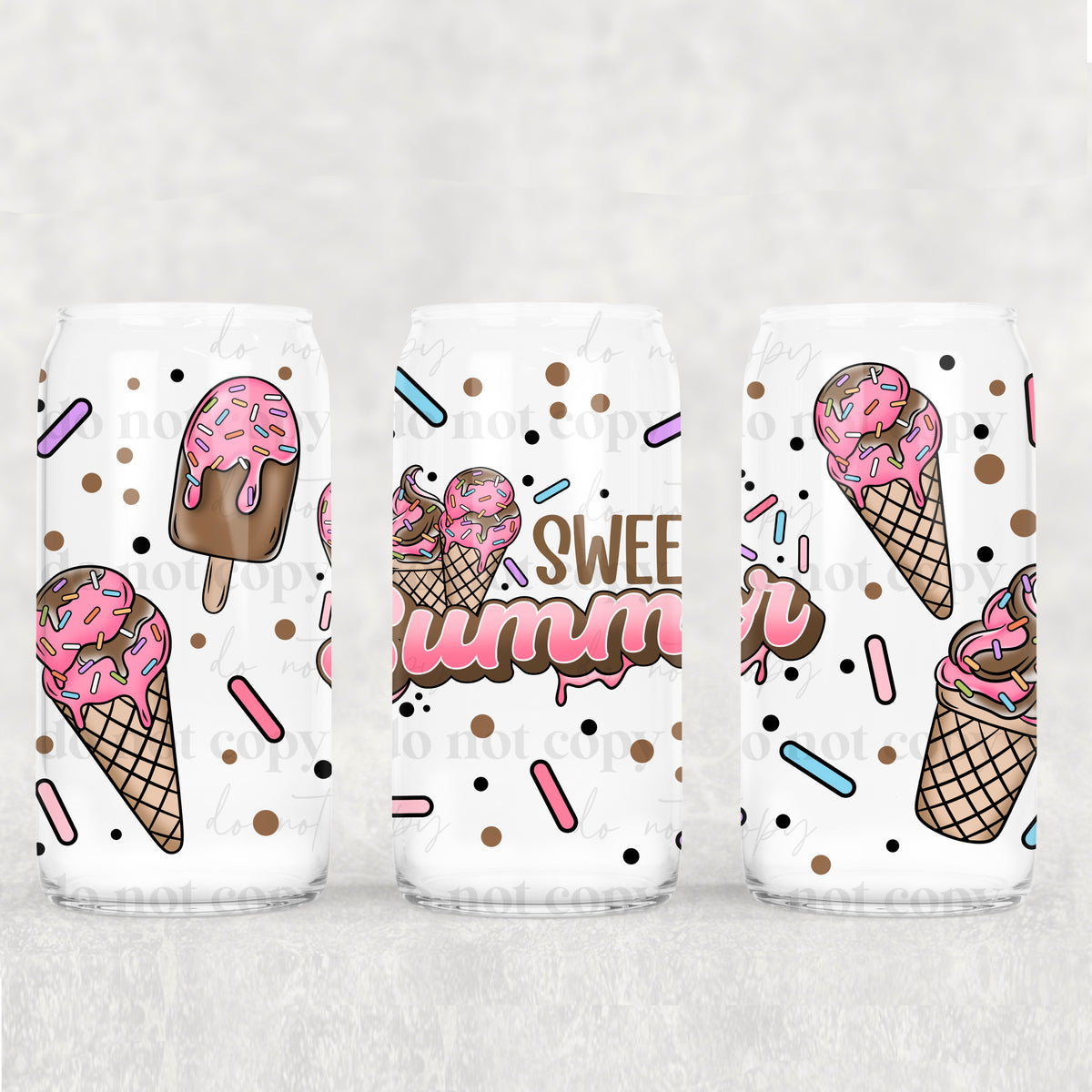 sweet summer ice cream 6632 (CSC) UV DTF WRAP