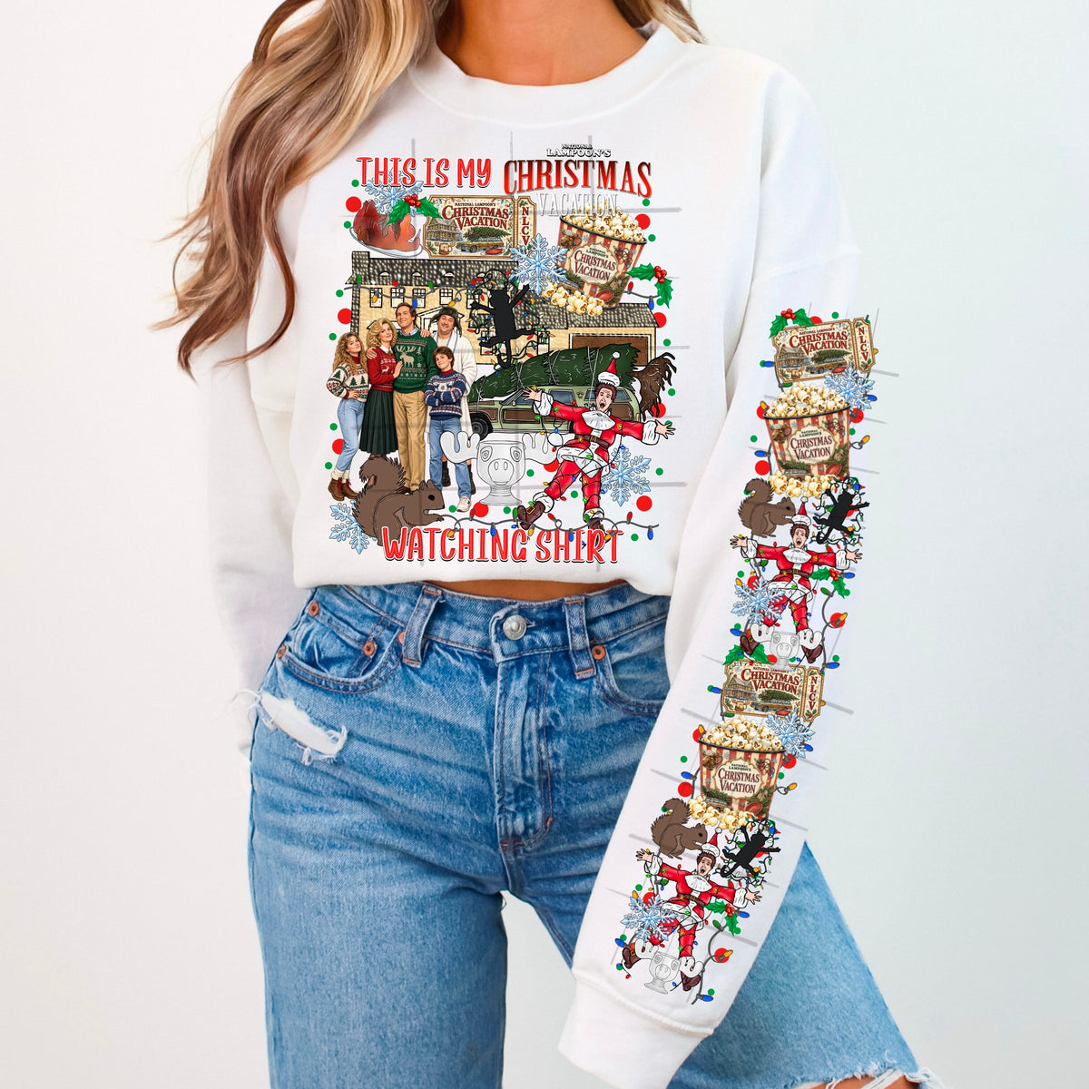 This is my Christmas watching shirt Christmas Vacy (FRONT ONLY) (TDC) DTF transfer
