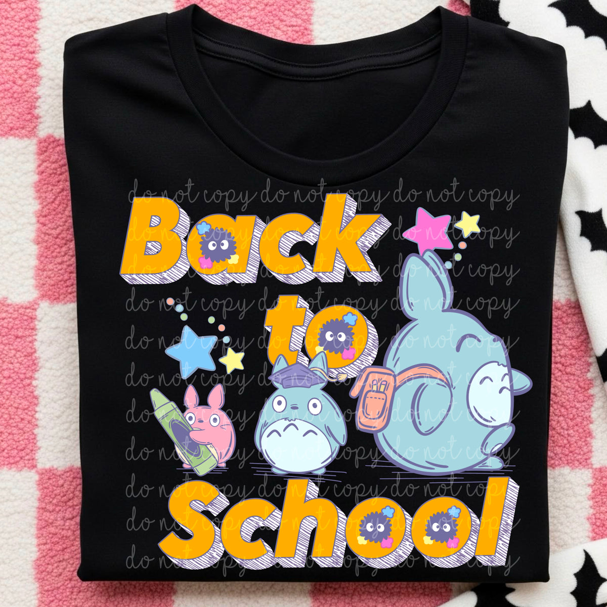 Totoro back to school (MMD) 110409 DTF transfer