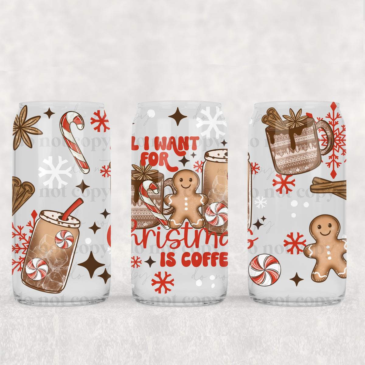 6763 all i want for christmas coffee (CSC) UV DTF WRAP