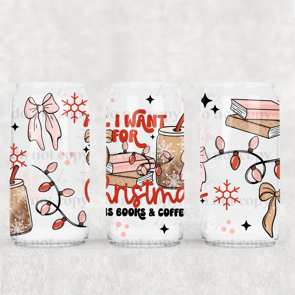6764 all i want for christmas cookies and coffee (CSC) UV DTF WRAP