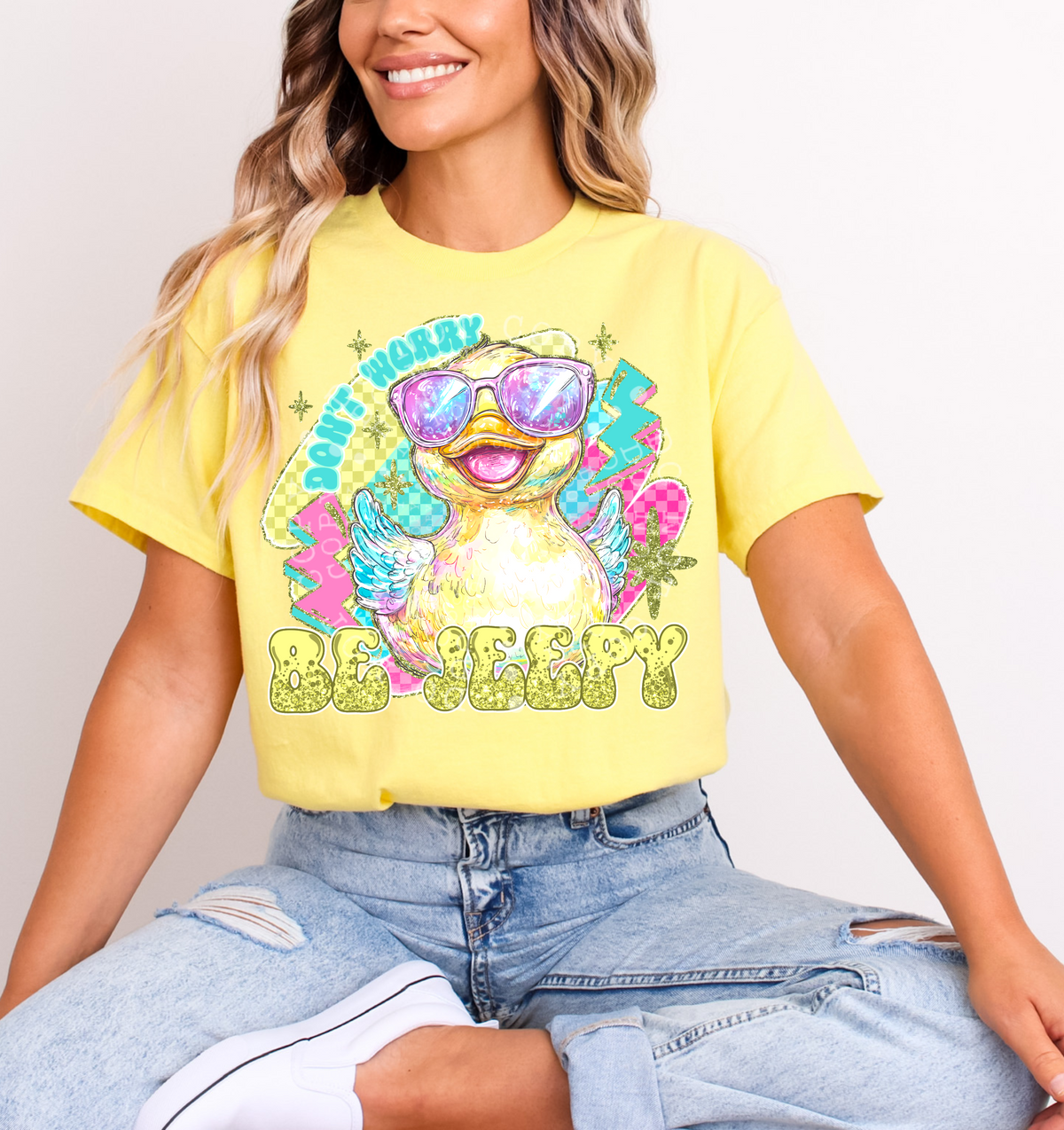 Don't worry be J 109239 DTF transfer