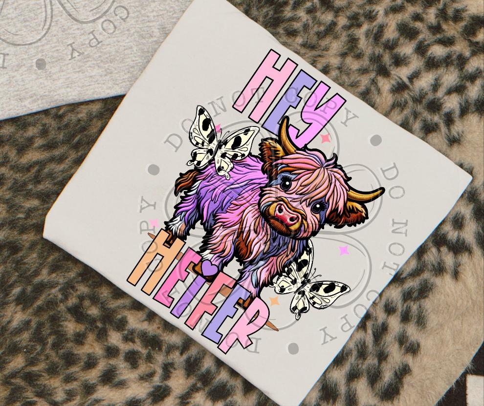 Hey heifer colorful baby cow (VIRGO) 34751 DTF transfer